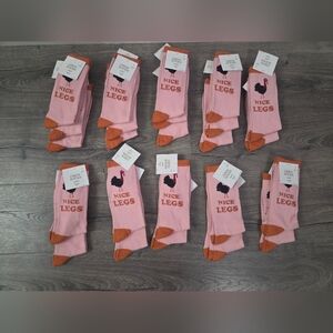 " Nice Legs " Adult Crew Socks Bundle ( 19 Total ) NWT